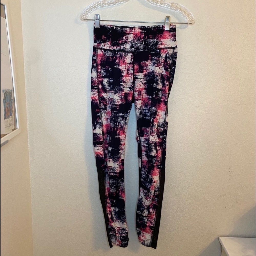 Yitong Leggings with Mesh Side Pink Size:S/M